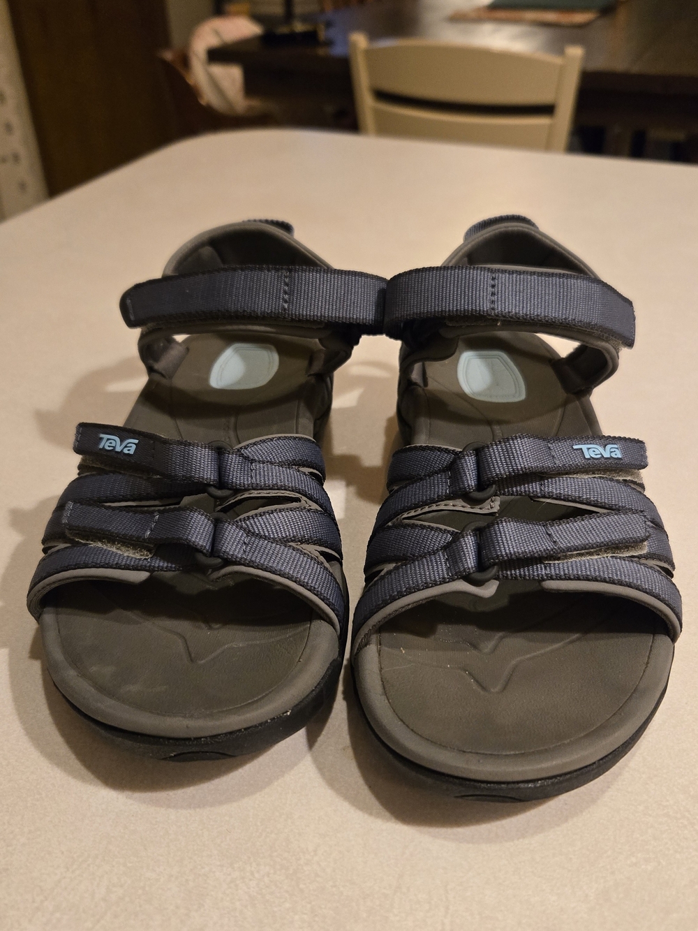 Teva Women's Blue Strappy Active Sandals, SN 4266, Size 6